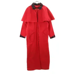 ヴィンテージ 80s USA製 ロングコート M レッド VINTAGE レディース