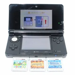Nintendo ニンテンドー3DS CTR-001 本体 とびだせ！どうぶつの森 ポケットモンスター ウルトラサン アルファサファイア セット コスモブラック 0608