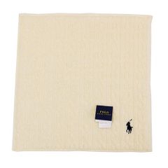 POLO RALPH LAUREN(ポロラルフローレン) ラルフローレン ケーブル柄 タオルハンカチ/ホワイト 綿