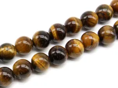 「1連 15cm」 イエロータイガーアイ 10mm パワーストーン バラ売り 天然石 パワーストーン 連売り ビーズ 穴あき