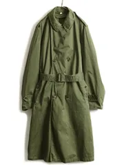50s ビンテージ 米軍実物 コットン サテン オーバー トレンチ コート M