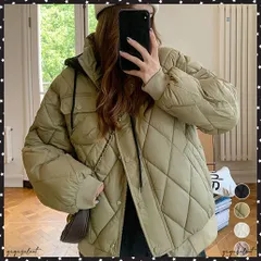 中綿ジャケット キルティングブルゾン防寒 レディース ダイヤキルトジャケット あったかいアウター おしゃれ エコダウンジャケット カジュアル 防風保温冬服 韓国風 厚手アウター暖かい フード付きブルゾン 通学通勤アウター冬