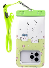 DIVAID ちいかわ ワイドサイズ 防水ケース ショルダーストラップ (花畑)【 iPhone Android 各種スマートフォン対応 水に浮く フローティング 防水 防塵 IP68 ちいかわ ハチワレ】
