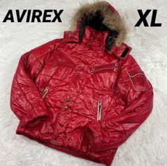 AVIREX ダウンジャケット　中綿　ラクーンファー　XL y2k ヴィンテージ