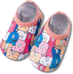 mo moon マリンシューズ ベビー アクア ウォーター 水陸両用 ビーチサンダル(カラフル,  XS)