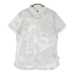 サイズ：L CALLAWAY キャロウェイ  半袖ポロシャツ ボタンダウン 総柄 グレー系 [240101481717] ゴルフウェア レディース ストスト