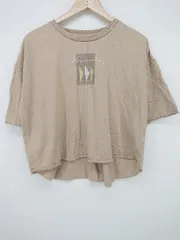 ◇ CIAOPANIC TYPY プリント 刺繍 半袖 Tシャツ カットソー サイズONE ベージュ系 レディース P  【1308160073148】