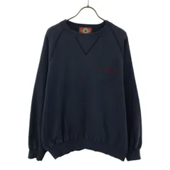 CONVERSE コンバース ロゴ刺繍 長袖 トレーナー L ネイビー スウェット メンズ 古着