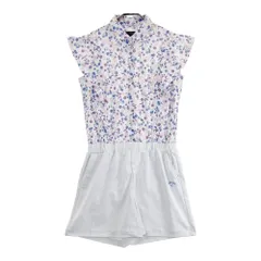 サイズ：L CALLAWAY キャロウェイ  半袖オールインワン 袖フリル 総柄 ホワイト系 [240101519775] ゴルフウェア レディース ストスト