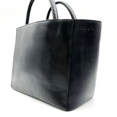 ✨良品✨ ARMANI EXCHANGE アルマーニ エクスチェンジ トートバッグ ハンドバッグ レザー 革 ブラック 黒色 ロゴ型押し ユニセックス 男女兼用 メンズ レディース