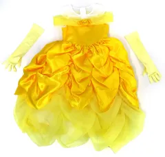 【中古】コスプレ衣装 ベル ドレス イエロー 120cm 「美女と野獣」 東京ディズニーリゾート ビビディ・バビディ・ブティック限定