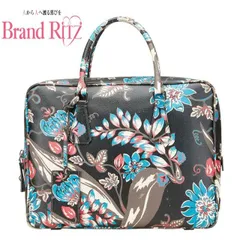  中古 プラダ ハンドバッグ ビジネスバッグ ブリーフケース サフィアーノ プリント VS0305 Bランク 三角ロゴプレート ブラック マルチカラー レザー メンズ PRADA  【送料無料】【三田店】