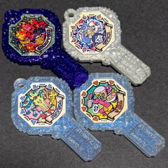 妖怪ウォッチ★妖怪アーク　4本セット　鍵　夜叉エンマ紅蓮　モテヌス　メカブちゃん　寸胴丸　妖怪アーク零