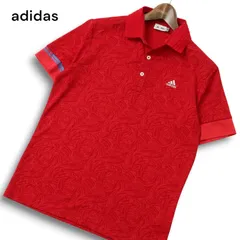 adidas GOLF アディダス ゴルフ 春夏 ロゴプリント★ 半袖  幾何学模様 総柄 ポロシャツ Sz.M メンズ