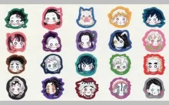 【中古】シール・ステッカー 集合 フレークシール 「鬼滅の刃 吾峠呼世晴原画展」