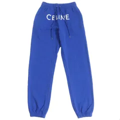 CELINE セリーヌ 21AW CHAINS TRACK PANTS IN COTTON FLEECE コットンフリース チェーン ジョガーパンツ スウェットパンツ 2Z108052H ブラック