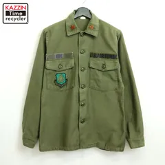 70s USA製 vintage U.S.AIRFORCE OG-107 ユーティリティ ミリタリーシャツ メンズ 表記14 1/2×33サイズ
