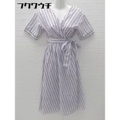 ◇ SENSE OF PLACE センスオブプレイス URBAN RESEARCH リボン 半袖 ロング ワンピース サイズF ホワイト系 レディース 【中古】 【1102120000355】