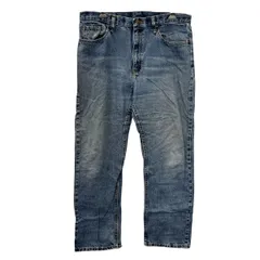 Wrangler デニムパンツ W34 インディゴブルー ラングラー ジップアップ コットン100% アメカジ ジーンズ 古着卸 アメリカ仕入 2508-756