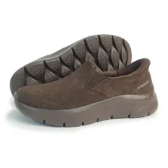【新品】SKECHERS スケッチャーズ スニーカー レディース スリップインズ スリッポン ゴーウォーク フレックス 125508 CHOC チョコレート ブラウン系 スエード