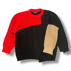 kolor 21AW クレイジーパターンニット クルーネックセーター