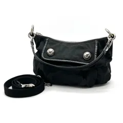 【中古】美品 COACH コーチ シグネチャー 2way キャンバス レザー ハンド ショルダー バッグ eH0982N