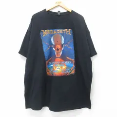 XL/古着 半袖 ロック バンド Tシャツ メンズ メガデス マッドヴェイン オールザットリメンズ 大きいサイズ ロング丈 コットン クルーネック