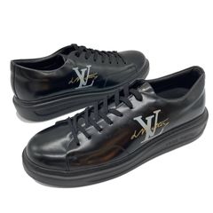 【新品同様】LOUIS VUITTON　ヴィトン　スニーカー　レザー　ブラック　SIZE9  ☆正規品☆