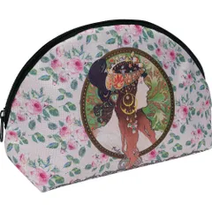 ポーチ 名画マルチポーチ（ミュシャ「ブルネット」） ゆうパケット レディース 小物入れ かわいい おしゃれ コスメポーチ ギフト プレゼント 贈り物 大きめ 旅行 トラベル ファスナー 大容量 化粧小物 Sサイズ