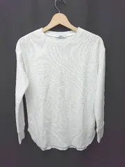 ◇ Θ JOURNAL STANDARD ジャーナルスタンダード ワッフル 長袖 Tシャツ サイズF ホワイト メンズ E  【1506250008982】