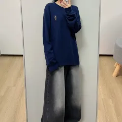 ポロラルフローレン ベア ワッフル ネイビー ロング スリーブ Tシャツ