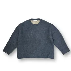 Name. NMKN-22AW-002 アルパカ ウール クルーネック ニット セーター ネーム 1 ネイビー 68438A2のサムネイル
