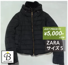【133】ZARA キルティングジャケット　黒　袖ジップ　背面ジップ　フード付き　サイズS　長袖【with B】