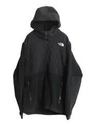 【お得なクーポン配布中!】 ノースフェイス フード付き デナリ アノラック ジャケット メンズ L / フリース ナイロン パーカー ハーフジップ プルオーバー ブルゾン 黒