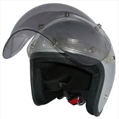 新品！ ZK-380スモールジェット【メタリックシルバー】+スモークバブル（劣化防止UVカット＆キズに強いハードコート加工済）+フリップアップSG公認 PSC認可 全排気量対応 盗難防止金属ホルダー フリーサイズ(57～60㎝)
