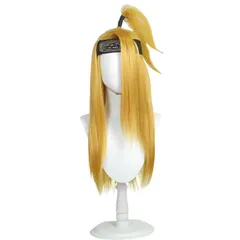 【お取寄せ商品！納期ご相談下さい！】コスプレ耐熱ウィッグ ゴールド ロング ちょんまげ ウィッグ ★NARUTO/デイダラ 等のサムネイル