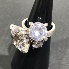 週末限定セール！e.m. ジルコニア立て爪リング 2個セット シルバー