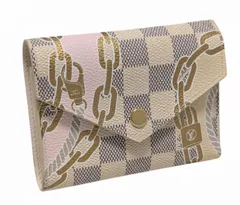 ルイヴィトン ダミエ アズール ノーティカルヴィクトリーヌ N40468 三つ折り財布 ロープ チェーン ポルトフィオユ･ヴィクトリーヌ コンパクト財布 LOUIS VUITTON  