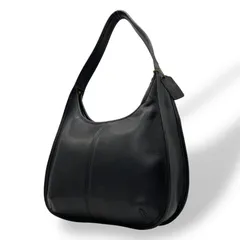 極美品 希少 Vintage COACH USA製 Ergo エルゴ ワンショルダー ハーフムーン ショルダーバッグ 9033 ブラック レザー オールドコーチ 廃盤 U11