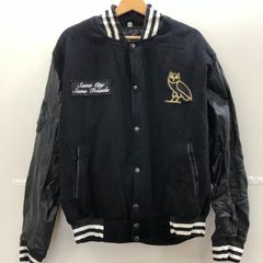 OCTOBERS VERY OWN スタジャン レザー切替し オクトーバーベリーオウン メンズ XL ブラック