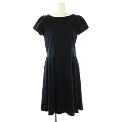 ブルーレーベルクレストブリッジ BLUE LABEL CRESTBRIDGE チェック切り替え バックリボンワンピース ドッキング 36 ネイビー /MY ■OS