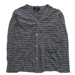 CABANE DE ZUCCA カバンドズッカ CZ52JO655 ボーダー柄 カーディガン トップス 長袖 グレー サイズM メンズ 【中古】