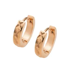 【ピンクゴールド×ピアス】[Cream dot. クリームドット公式] ピアス レディース  ステンレス製 金属アレルギー つけっぱなし サージカルステンレス キャッチレス 中折れ 開閉式 ワンタッチ 切り込み スターカット フープ のサムネイル