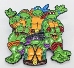 TMNT ミュータント・タートルズ ピンバッジ6個セット 世界限定1987個 プレイメイツ タートルズ ミュータント・パニック！TMNT