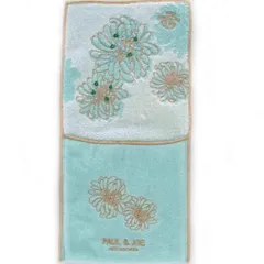新品 PAUL＆JOE ACCESSOIRES (ポール＆ジョー) ポケット タオルハンカチ (ブルー / 約14ｃｍ×28ｃｍ) ハンカチタオル ハンドタオル ハンカチ (綿100％) 107518-9201-02