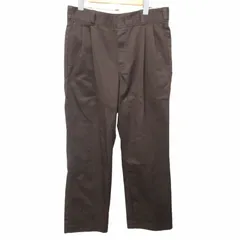 アンユーズド UNUSED ×ディッキーズ Dickies コラボ タグ付き 2タックワークパンツ ストレート ロゴパッチ 茶 ブラウン 1 約Mサイズ 0430のサムネイル