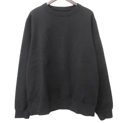 ユニフォームエクスペリメント uniform experiment 21AW タグ付き 1 SLEEVE PANELED CREWNECK SWEAT トレーナー 袖ニット スウェット シャツ 3 黒 ブラックのサムネイル