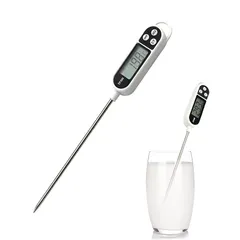 DFsucces 温度計 料理用 デジタル 肉 温度計 304ステンレス鋼 キッチンクッキング 水温計 速読 水洗可 錆防止 油温度測定用品 -50℃?300℃/-58°F~+572°F測定 キッチン 1のサムネイル