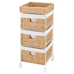 家具ブランド☆コンパクトサイズ希少ラタン収納☆ナチュラルブラウン