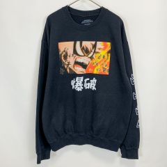 【古着】僕のヒーローアカデミア 爆豪勝己 アニメ トレーナー ブラック Mサイズ